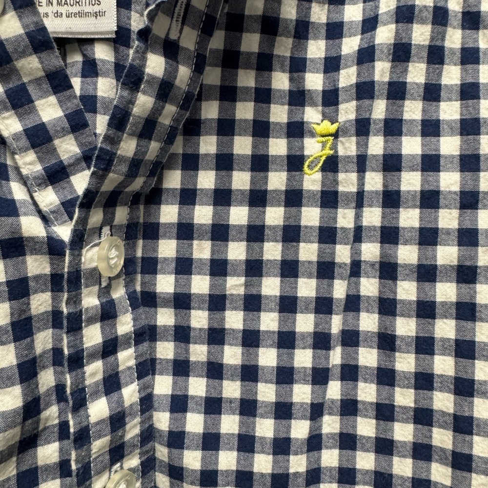 Jacadi Paris 8A 128cm Blue and White Checkered Shirt - Picture 6 of 9